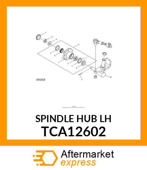 SPINDLE, ASSY (2WD,LH) TCA12602