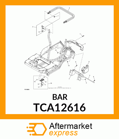 ROPS WITH PAINT, DECALS, AND SERIAL TCA12616