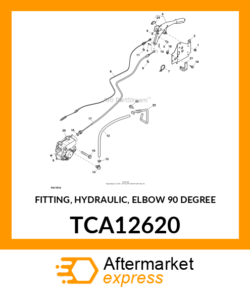 FITTING, HYDRAULIC, ELBOW 90 DEGREE TCA12620