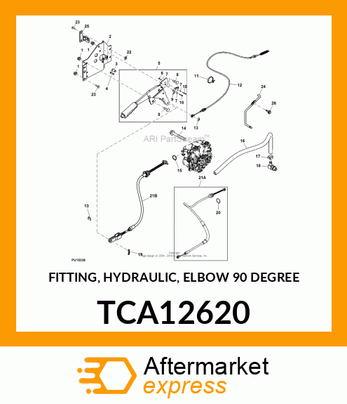 FITTING, HYDRAULIC, ELBOW 90 DEGREE TCA12620