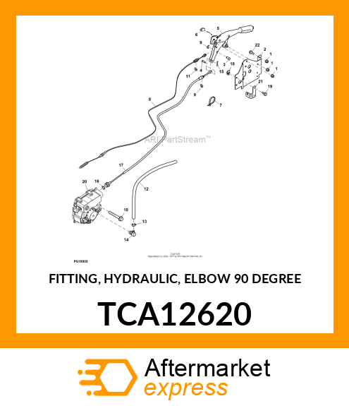 FITTING, HYDRAULIC, ELBOW 90 DEGREE TCA12620