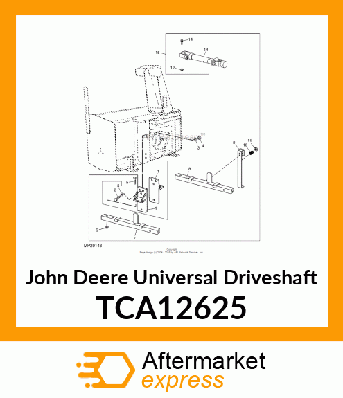 DRIVESHAFT, F1400 SNOWBLOWER TCA12625