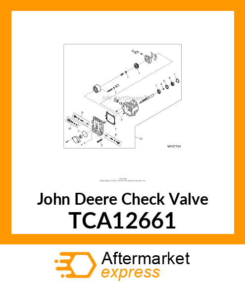 KIT, CHECK VALVE, FRONT Z TCA12661