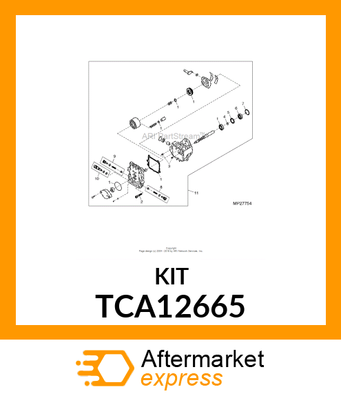 KIT, OVERHAUL SEAL, ZTRAK TCA12665