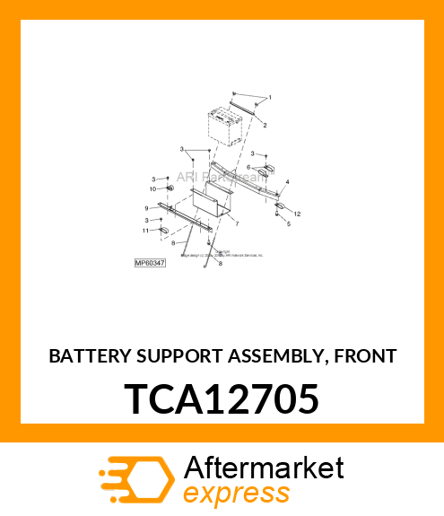 BATTERY SUPPORT ASSEMBLY, FRONT TCA12705