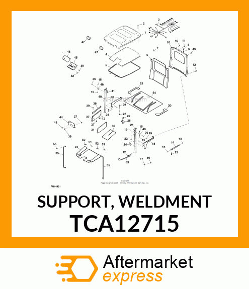 SUPPORT, WELDMENT TCA12715