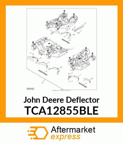 DEFLECTOR, DEFLECTOR, WELDED, CTR D TCA12855BLE