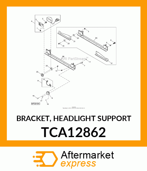 BRACKET, HEADLIGHT SUPPORT TCA12862