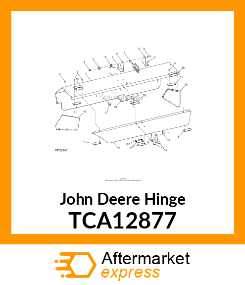 HINGE, DEFLECTOR, M26 TCA12877