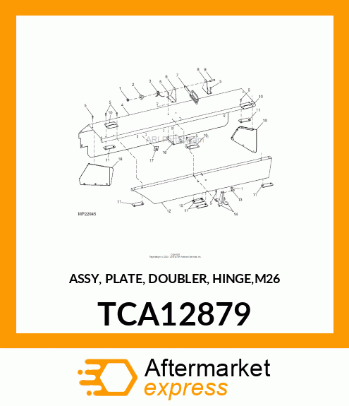 ASSY, PLATE, DOUBLER, HINGE,M26 TCA12879