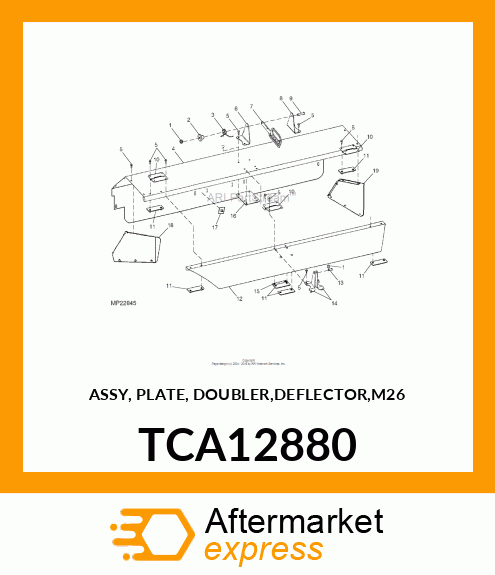 ASSY, PLATE, DOUBLER,DEFLECTOR,M26 TCA12880