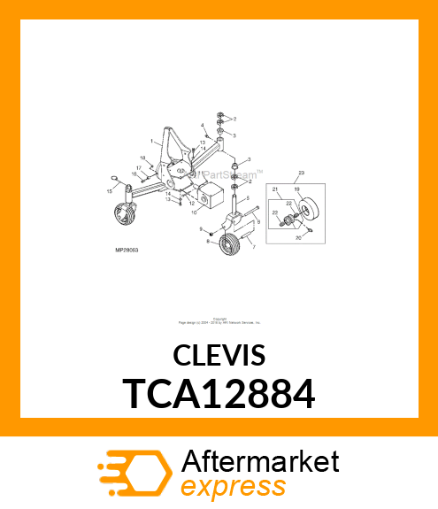 WELD, CASTER FORK TCA12884