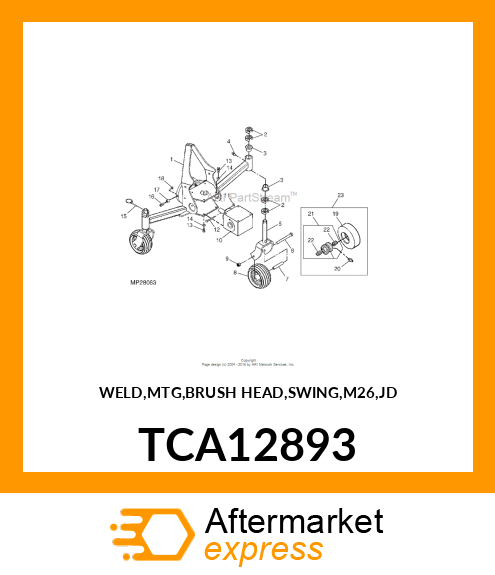 WELD,MTG,BRUSH HEAD,SWING,M26,JD TCA12893