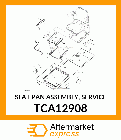 SEAT PAN ASSEMBLY, SERVICE TCA12908