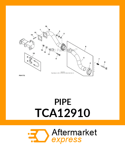 EXHAUST PIPE TCA12910