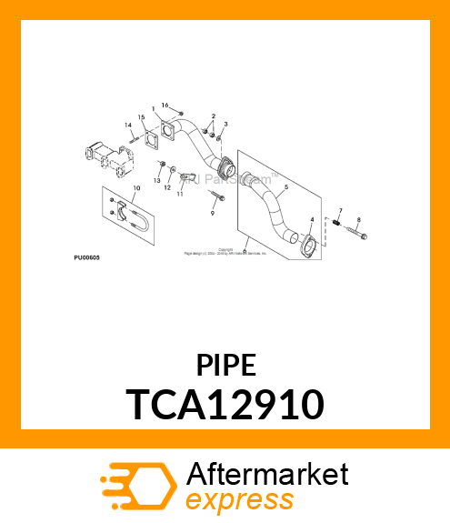 EXHAUST PIPE TCA12910