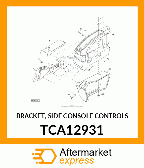 BRACKET, SIDE CONSOLE CONTROLS TCA12931