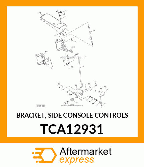 BRACKET, SIDE CONSOLE CONTROLS TCA12931