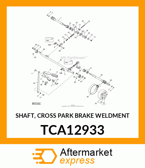 SHAFT, CROSS PARK BRAKE WELDMENT TCA12933