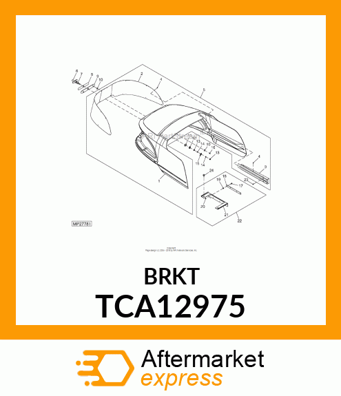 PLATE, HOOD LATCH MOUNTING TCA12975