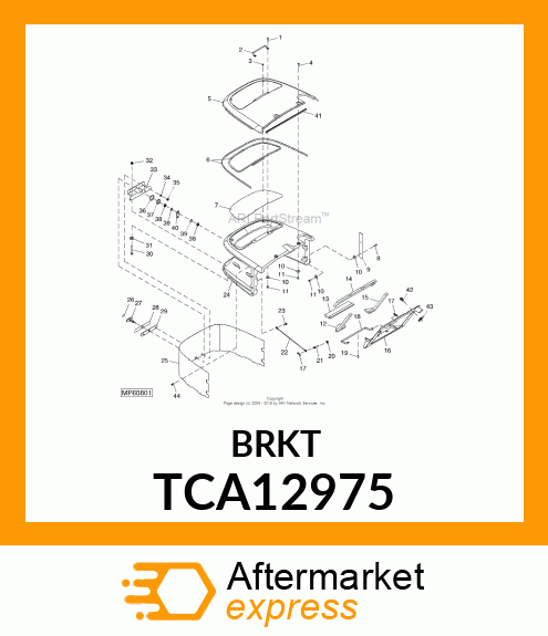 PLATE, HOOD LATCH MOUNTING TCA12975