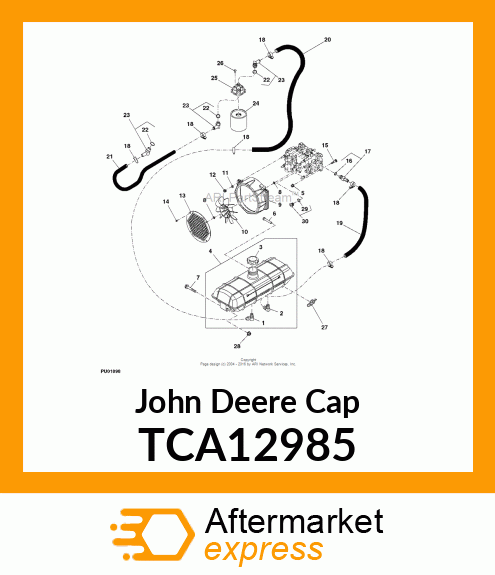 CAP,HYDRAULIC RESERVOIR TCA12985