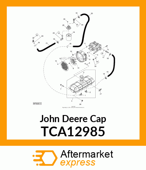 CAP,HYDRAULIC RESERVOIR TCA12985