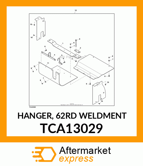 HANGER, 62RD WELDMENT TCA13029