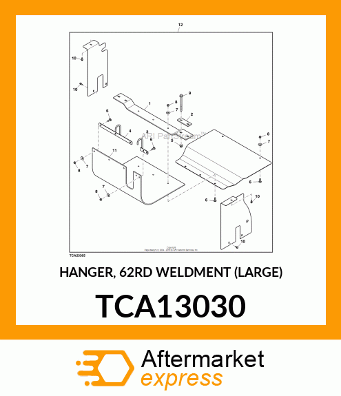 HANGER, 62RD WELDMENT (LARGE) TCA13030