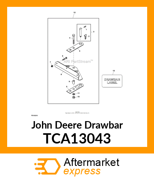 KIT, DRAWBAR (EXPORT) TCA13043