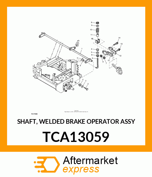 SHAFT, WELDED BRAKE OPERATOR ASSY TCA13059