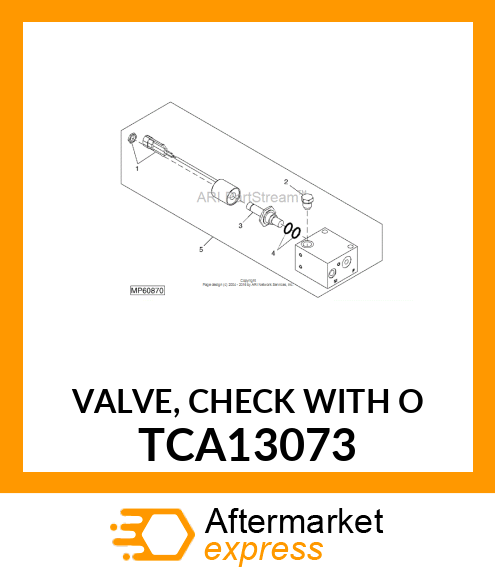 VALVE, CHECK WITH O TCA13073