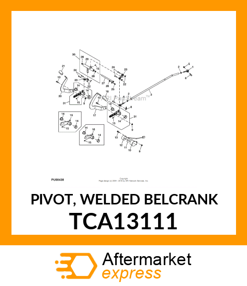 PIVOT, WELDED BELCRANK TCA13111