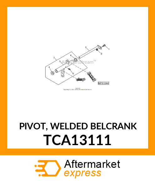 PIVOT, WELDED BELCRANK TCA13111