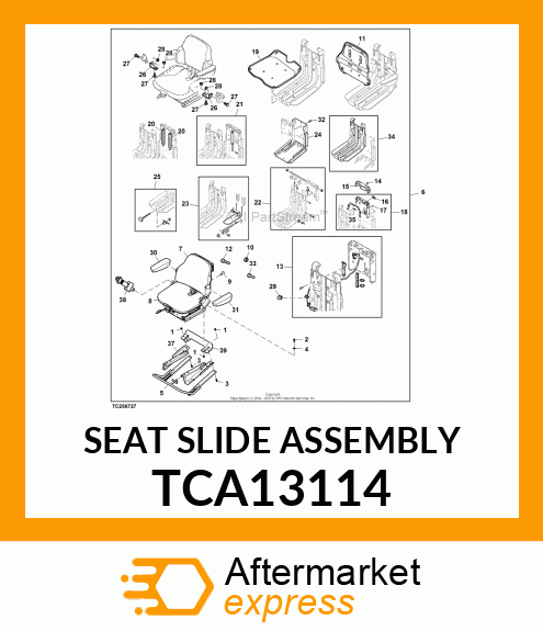 SEAT SLIDE ASSEMBLY TCA13114