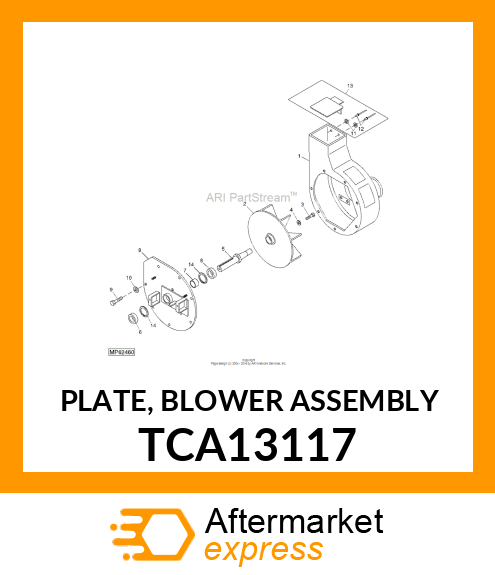 PLATE, BLOWER ASSEMBLY TCA13117