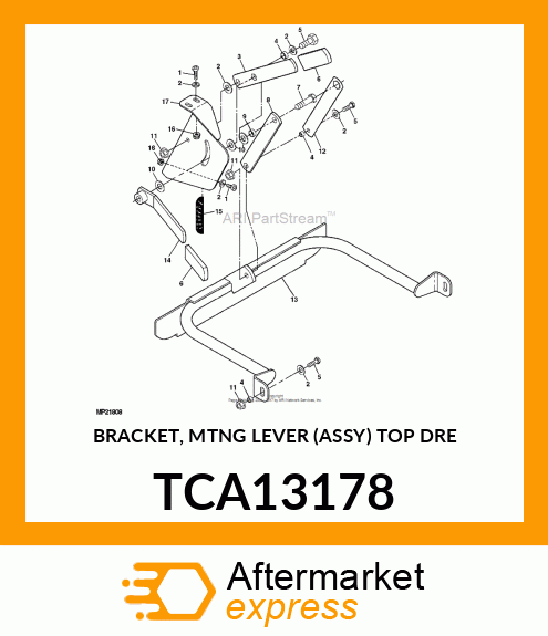 BRACKET, MTNG LEVER (ASSY) TOP DRE TCA13178