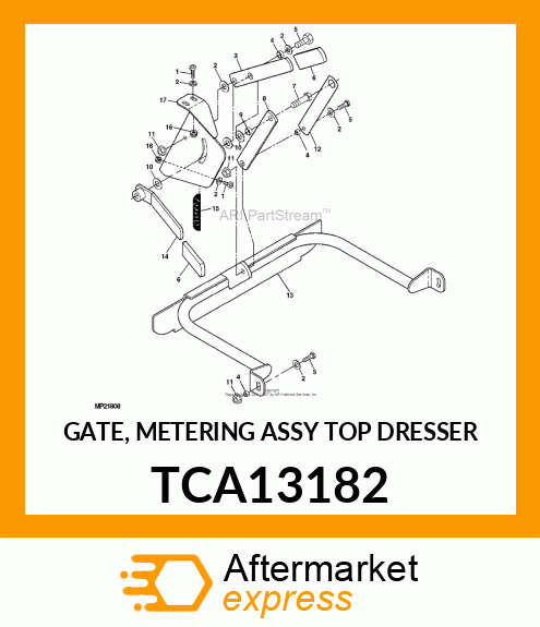 GATE, METERING (ASSY) (TOP DRESSER) TCA13182