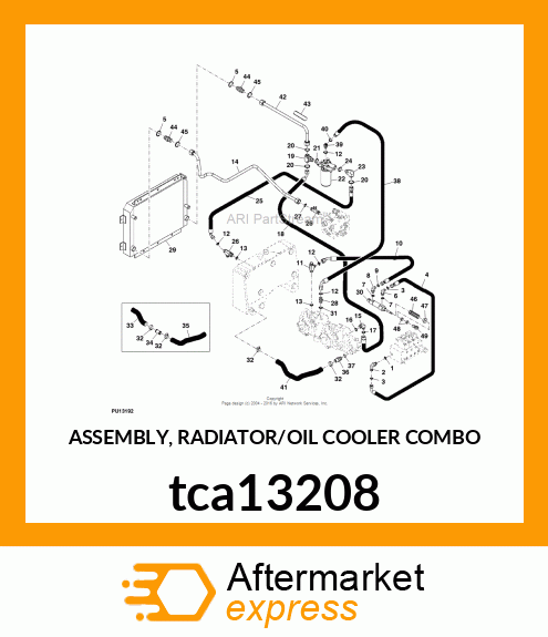 ASSEMBLY, RADIATOR/OIL COOLER COMBO tca13208