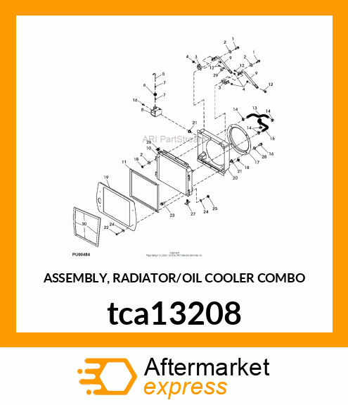 ASSEMBLY, RADIATOR/OIL COOLER COMBO tca13208