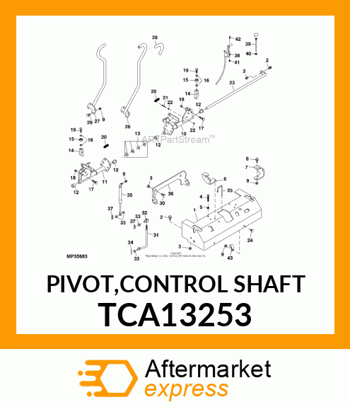 PIVOT,CONTROL SHAFT TCA13253