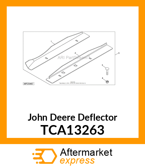 DEFLECTOR, RH WELDED TCA13263