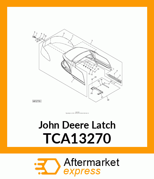 LATCH, COMPRESSION HOOD TCA13270