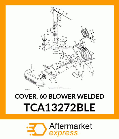 COVER, 60 BLOWER WELDED TCA13272BLE