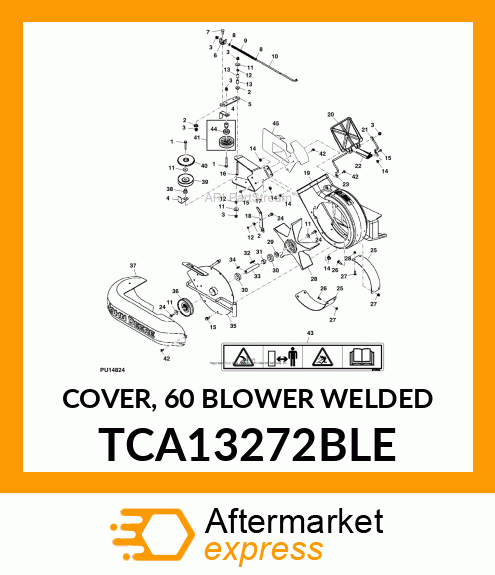 COVER, 60 BLOWER WELDED TCA13272BLE