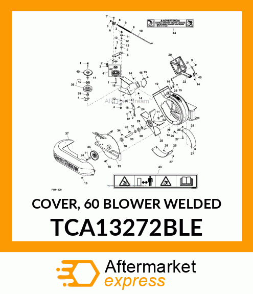 COVER, 60 BLOWER WELDED TCA13272BLE