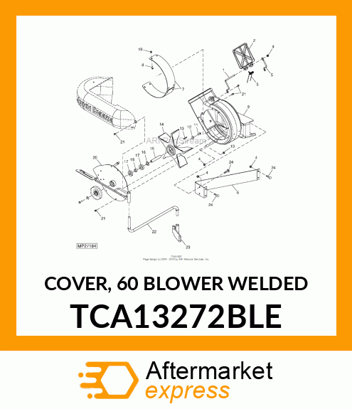 COVER, 60 BLOWER WELDED TCA13272BLE