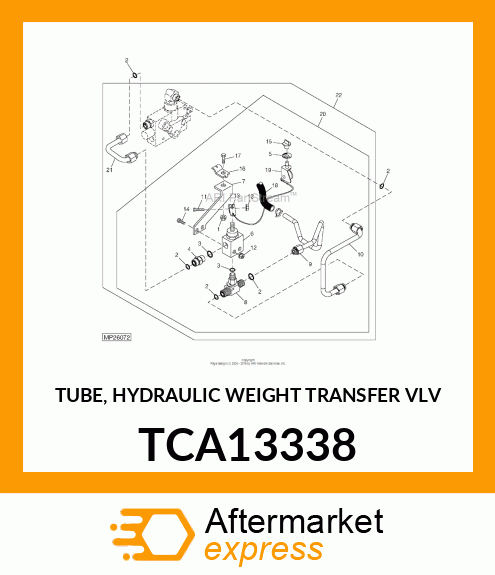 TUBE, HYDRAULIC WEIGHT TRANSFER VLV TCA13338