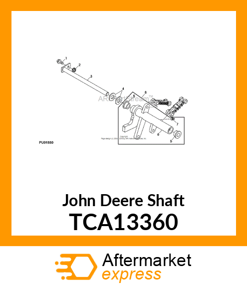 SHAFT, BELCRANK PIVOT ASSY TCA13360