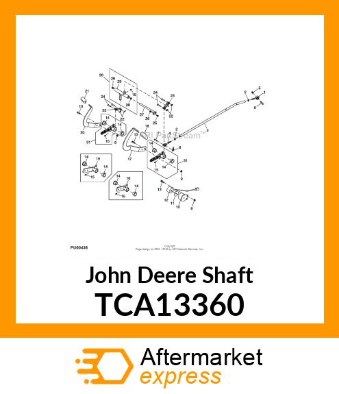 SHAFT, BELCRANK PIVOT ASSY TCA13360